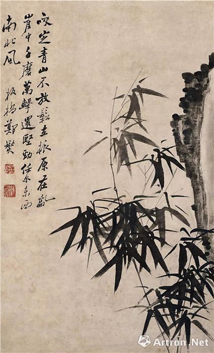 598 清 鄭板橋《竹石圖》(無底價(jià)) 80×48.5 cm