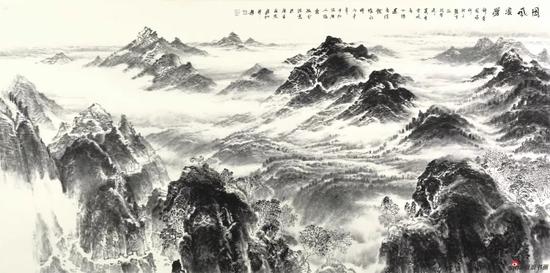 《因風浪漫》124x248cm